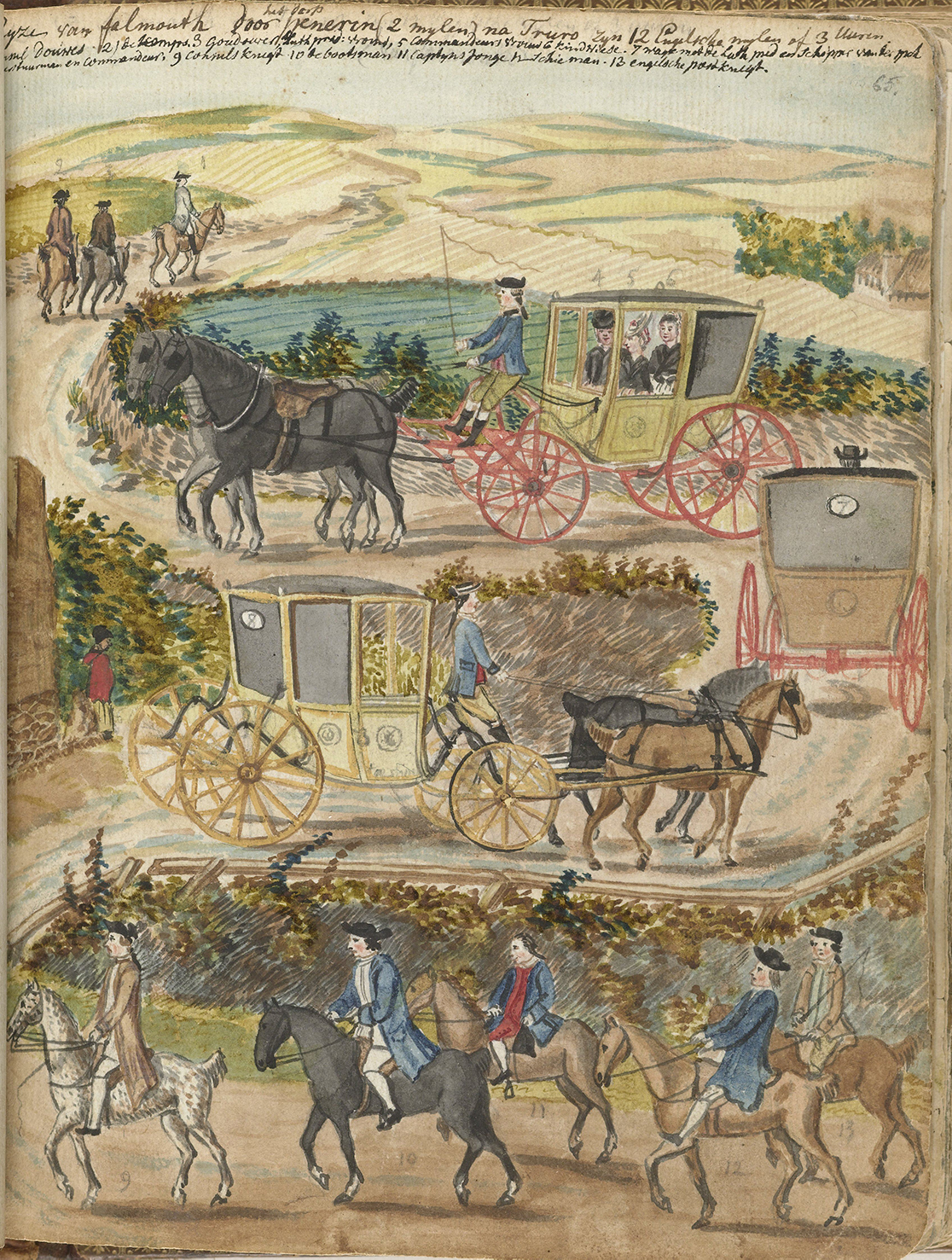 Ryze van Falmouth door Penerin na Truro by Jan Brandes, 1778  [Rijksmuseum Amsterdam]